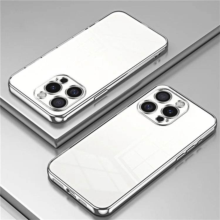 For iPhone 16 Pro Max Case Electroplating Frame Soft TPU Phone Cover