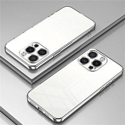 For iPhone 16 Pro Max Case Electroplating Frame Soft TPU Phone Cover