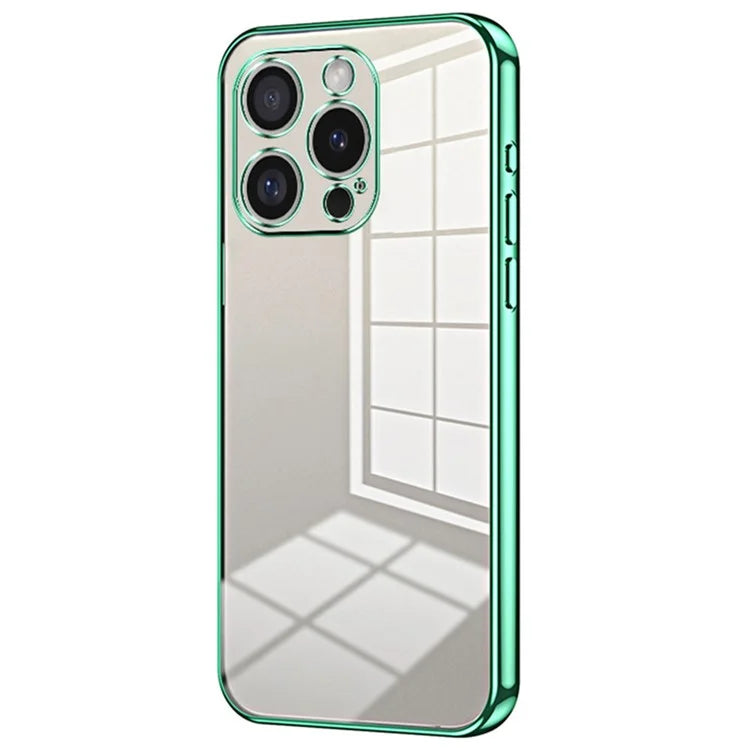 For iPhone 16 Pro Max Case Electroplating Frame Soft TPU Phone Cover
