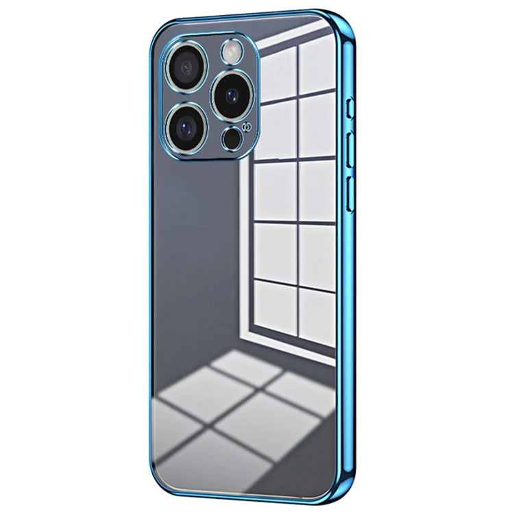 For iPhone 16 Pro Max Case Electroplating Frame Soft TPU Phone Cover
