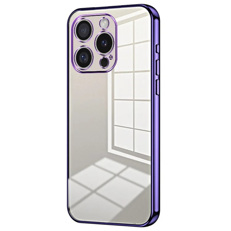 For iPhone 16 Pro Max Case Electroplating Frame Soft TPU Phone Cover