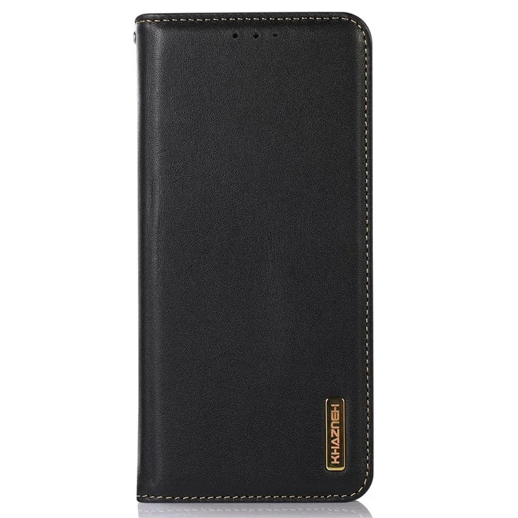 KHAZNEH For Samsung Galaxy A06 Case Genuine Cow Leather Wallet Phone Cover Nappa Texture