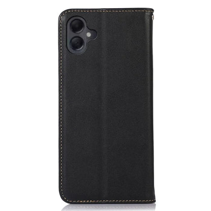KHAZNEH For Samsung Galaxy A06 Case Genuine Cow Leather Wallet Phone Cover Nappa Texture
