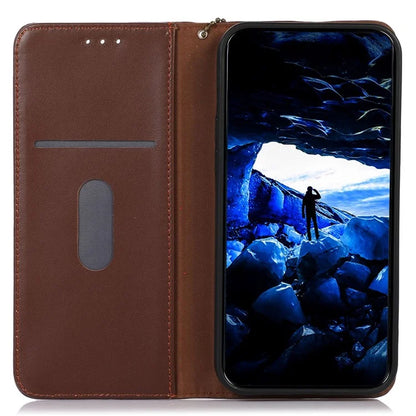 KHAZNEH For Samsung Galaxy A06 Case Genuine Cow Leather Wallet Phone Cover Nappa Texture