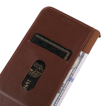 KHAZNEH For Samsung Galaxy A06 Case Genuine Cow Leather Wallet Phone Cover Nappa Texture