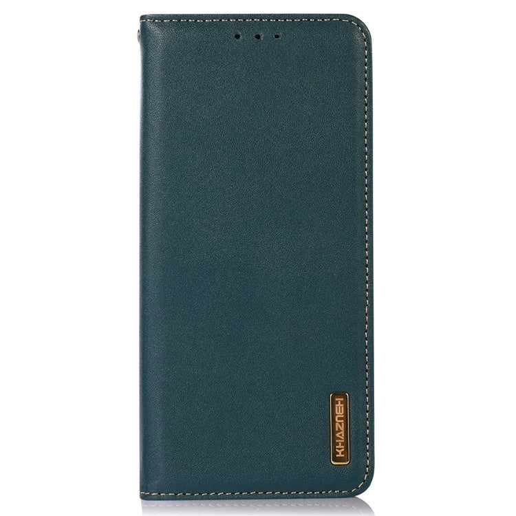 KHAZNEH For Samsung Galaxy A06 Case Genuine Cow Leather Wallet Phone Cover Nappa Texture