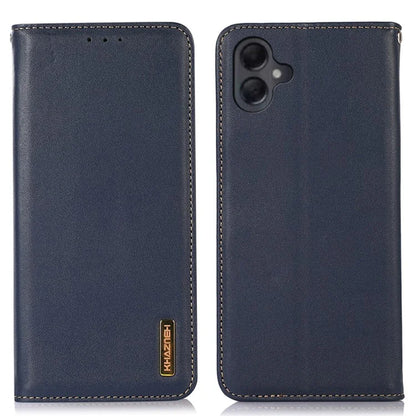 KHAZNEH For Samsung Galaxy A06 Case Genuine Cow Leather Wallet Phone Cover Nappa Texture