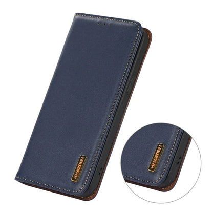 KHAZNEH For Samsung Galaxy A06 Case Genuine Cow Leather Wallet Phone Cover Nappa Texture
