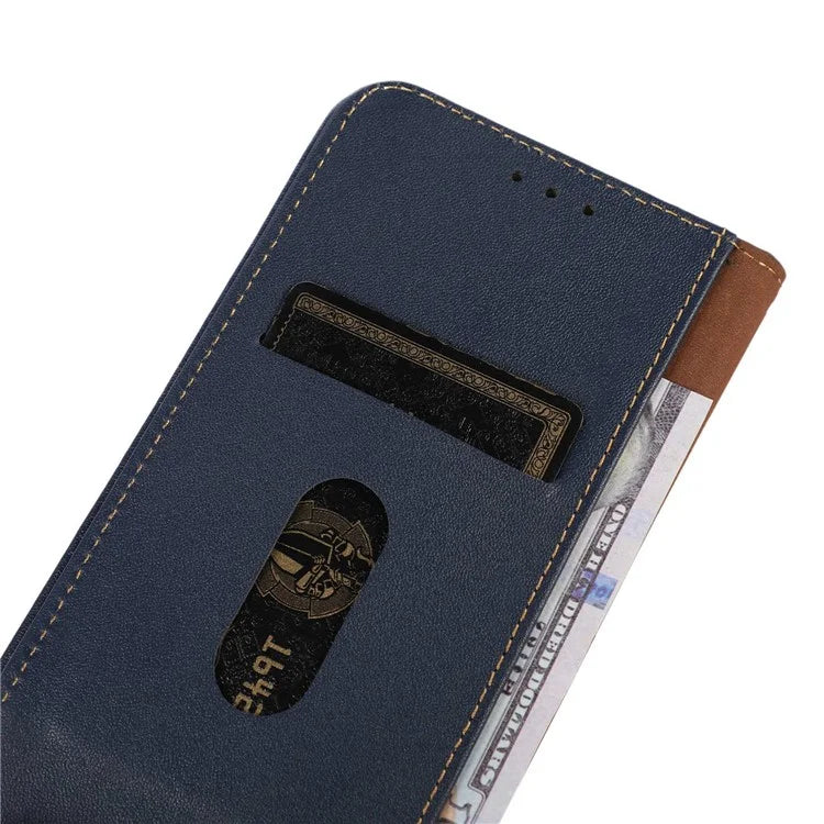 KHAZNEH For Samsung Galaxy A06 Case Genuine Cow Leather Wallet Phone Cover Nappa Texture