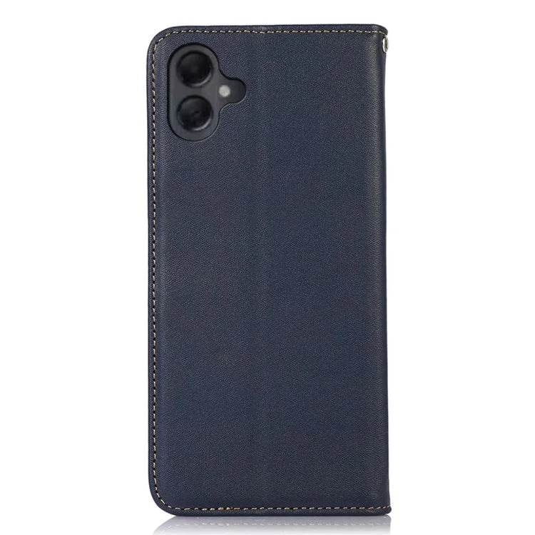 KHAZNEH For Samsung Galaxy A06 Case Genuine Cow Leather Wallet Phone Cover Nappa Texture