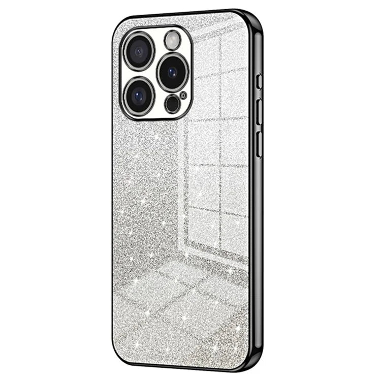 For iPhone 16 Pro Case Electroplating Gradient Glitter TPU Phone Cover