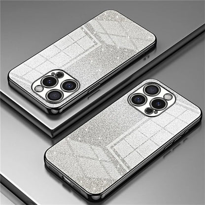 For iPhone 16 Pro Case Electroplating Gradient Glitter TPU Phone Cover