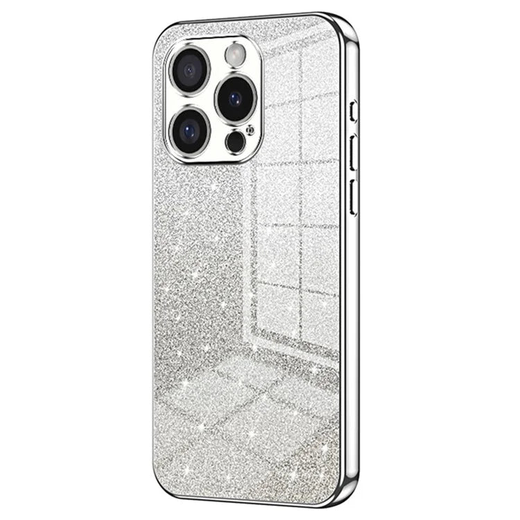 For iPhone 16 Pro Case Electroplating Gradient Glitter TPU Phone Cover