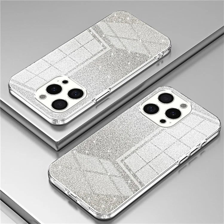 For iPhone 16 Pro Case Electroplating Gradient Glitter TPU Phone Cover