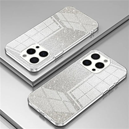 For iPhone 16 Pro Case Electroplating Gradient Glitter TPU Phone Cover