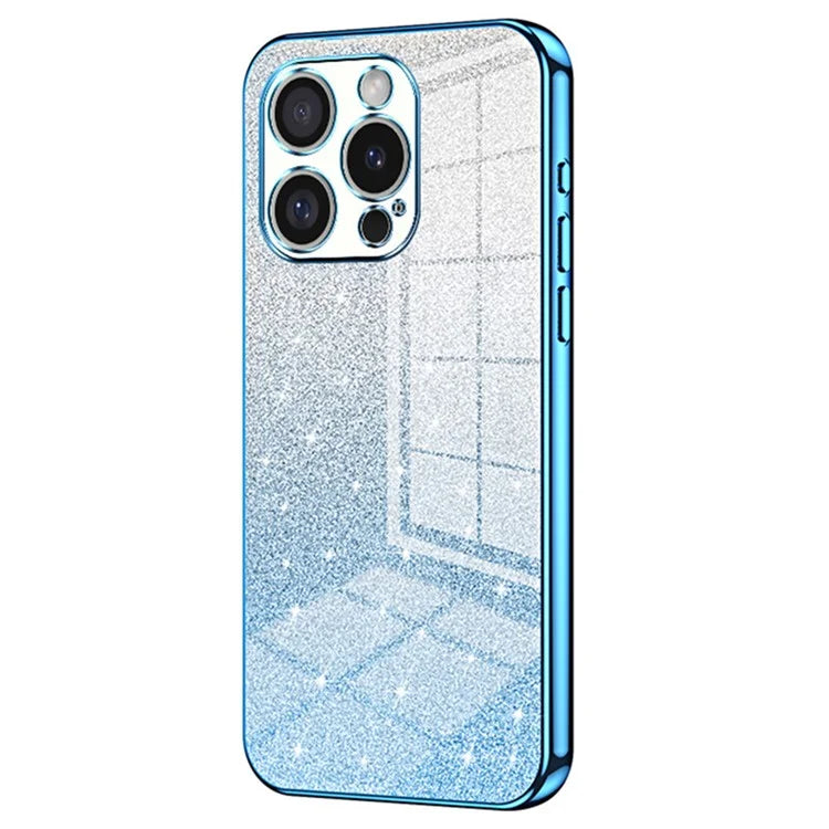 For iPhone 16 Pro Case Electroplating Gradient Glitter TPU Phone Cover