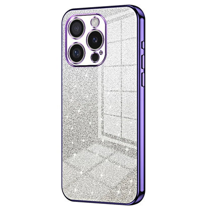 For iPhone 16 Pro Case Electroplating Gradient Glitter TPU Phone Cover