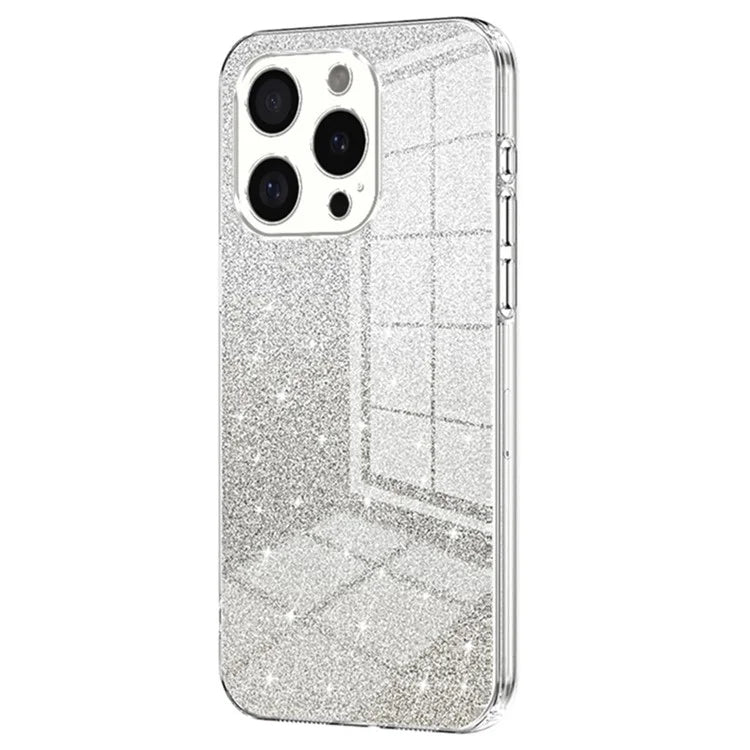 For iPhone 16 Pro Max Case Electroplating Gradient Glitter TPU Phone Cover