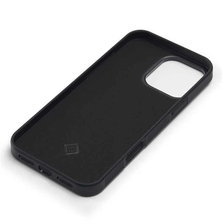 LC.IMEEKE For iPhone 16 Pro Max Case Carbon Fiber Texture Leather+TPU+EVA Phone Cover
