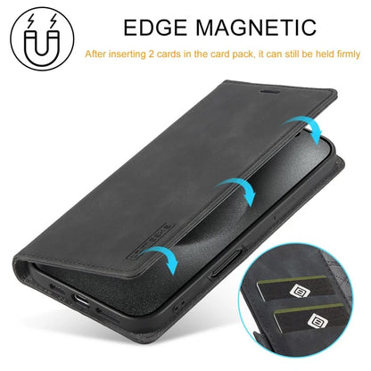 LC.IMEEKE For iPhone 16 Pro Case Wallet Microfiber Leather Phone Cover