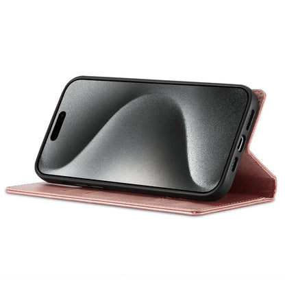 LC.IMEEKE For iPhone 16 Pro Case Wallet Microfiber Leather Phone Cover