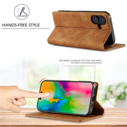 LC.IMEEKE For iPhone 16 Plus Case Wallet Microfiber Leather Phone Cover