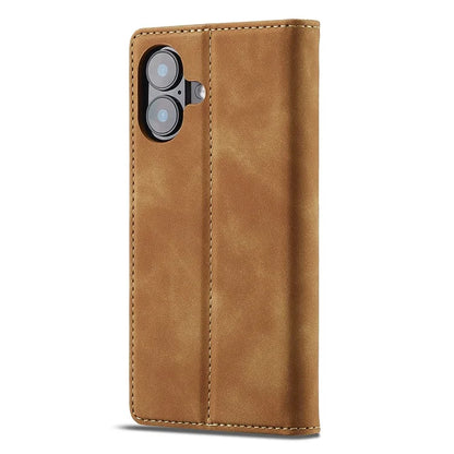 LC.IMEEKE For iPhone 16 Plus Case Wallet Microfiber Leather Phone Cover