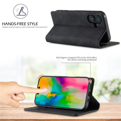 LC.IMEEKE For iPhone 16 Plus Case Wallet Microfiber Leather Phone Cover