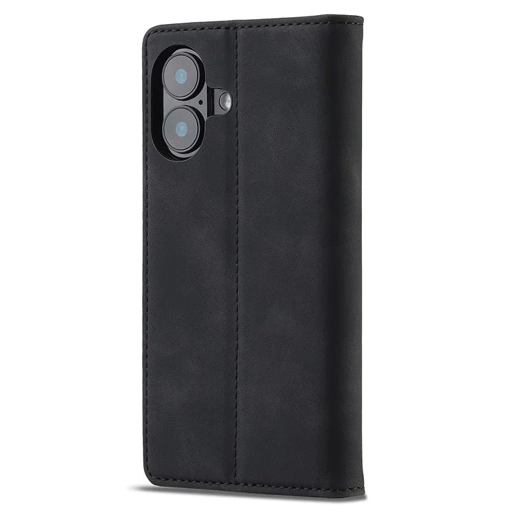 LC.IMEEKE For iPhone 16 Plus Case Wallet Microfiber Leather Phone Cover