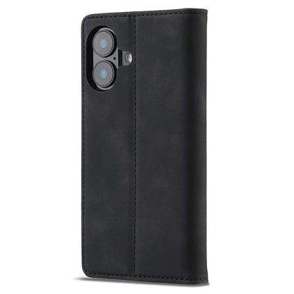 LC.IMEEKE For iPhone 16 Plus Case Wallet Microfiber Leather Phone Cover