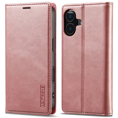 LC.IMEEKE For iPhone 16 Case Wallet Microfiber Leather Phone Cover