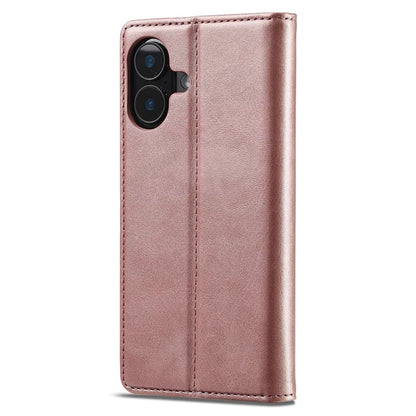 LC.IMEEKE For iPhone 16 Case Wallet Microfiber Leather Phone Cover