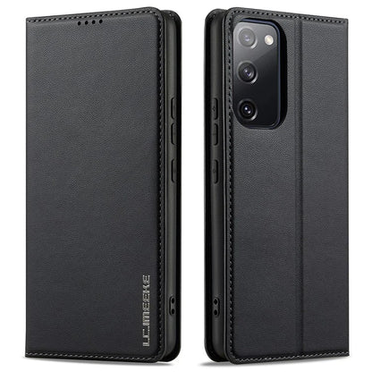 LC.IMEEKE L1 Series for Samsung Galaxy S20 FE 2022 / S20 FE 5G / S20 FE / S20 Lite Case Leather Wallet Stand Phone Cover