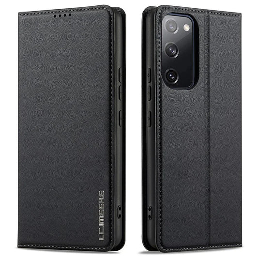 LC.IMEEKE L1 Series for Samsung Galaxy S20 FE 2022 / S20 FE 5G / S20 FE / S20 Lite Case Leather Wallet Stand Phone Cover