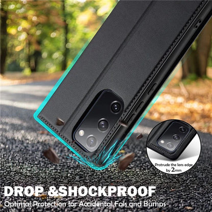LC.IMEEKE L1 Series for Samsung Galaxy S20 FE 2022 / S20 FE 5G / S20 FE / S20 Lite Case Leather Wallet Stand Phone Cover