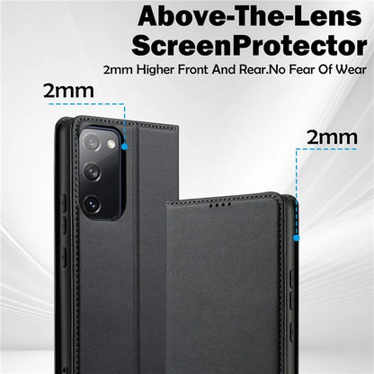 LC.IMEEKE L1 Series for Samsung Galaxy S20 FE 2022 / S20 FE 5G / S20 FE / S20 Lite Case Leather Wallet Stand Phone Cover