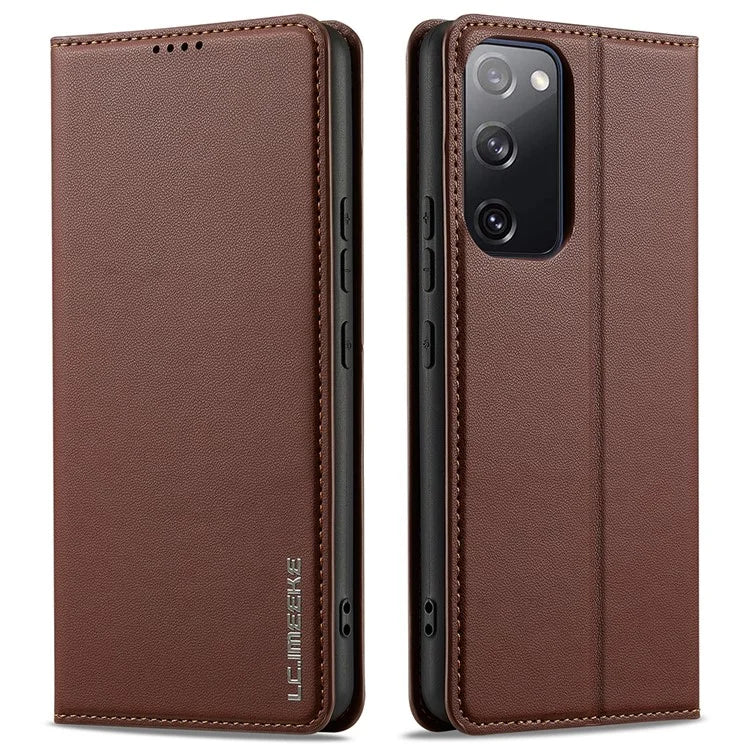 LC.IMEEKE L1 Series for Samsung Galaxy S20 FE 2022 / S20 FE 5G / S20 FE / S20 Lite Case Leather Wallet Stand Phone Cover