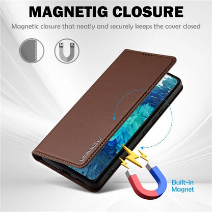 LC.IMEEKE L1 Series for Samsung Galaxy S20 FE 2022 / S20 FE 5G / S20 FE / S20 Lite Case Leather Wallet Stand Phone Cover