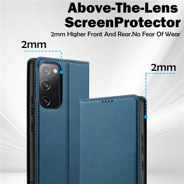 LC.IMEEKE L1 Series for Samsung Galaxy S20 FE 2022 / S20 FE 5G / S20 FE / S20 Lite Case Leather Wallet Stand Phone Cover