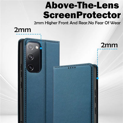 LC.IMEEKE L1 Series for Samsung Galaxy S20 FE 2022 / S20 FE 5G / S20 FE / S20 Lite Case Leather Wallet Stand Phone Cover