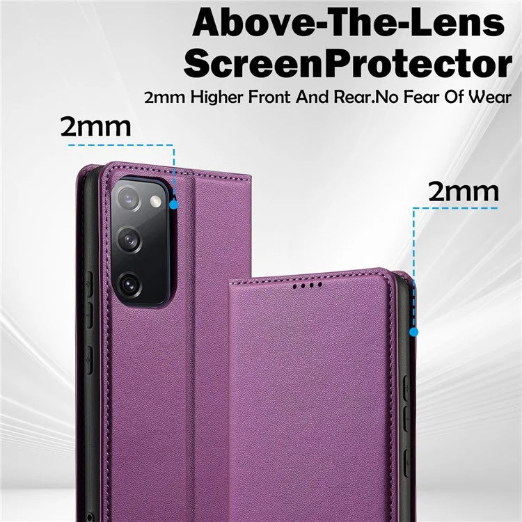 LC.IMEEKE L1 Series for Samsung Galaxy S20 FE 2022 / S20 FE 5G / S20 FE / S20 Lite Case Leather Wallet Stand Phone Cover