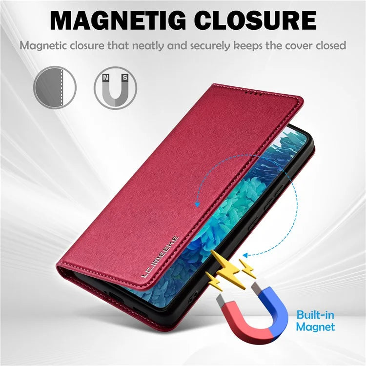 LC.IMEEKE L1 Series for Samsung Galaxy S20 FE 2022 / S20 FE 5G / S20 FE / S20 Lite Case Leather Wallet Stand Phone Cover