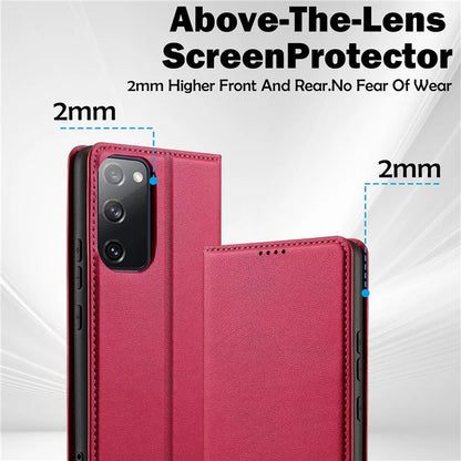 LC.IMEEKE L1 Series for Samsung Galaxy S20 FE 2022 / S20 FE 5G / S20 FE / S20 Lite Case Leather Wallet Stand Phone Cover