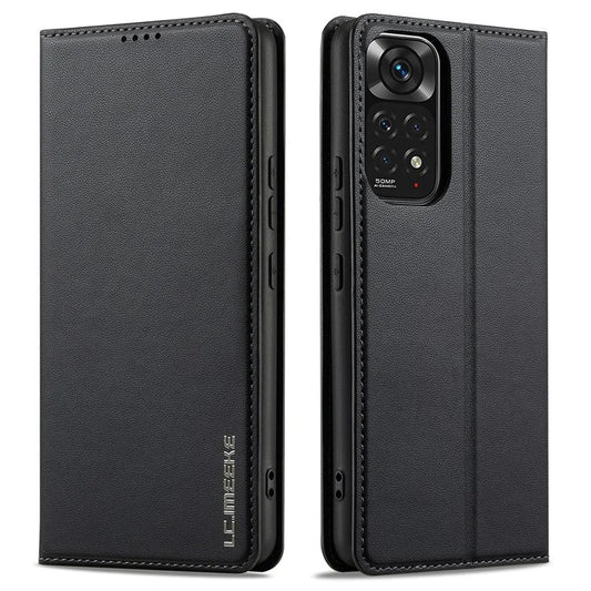 LC.IMEEKE L1 Series for Xiaomi Redmi Note 12 Pro 4G / 11 Pro 5G (Qualcomm) / 11 Pro 4G (Mediatek) Case PU Leather Wallet Stand Phone Cover