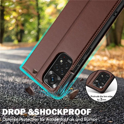 LC.IMEEKE L1 Series for Xiaomi Redmi Note 12 Pro 4G / 11 Pro 5G (Qualcomm) / 11 Pro 4G (Mediatek) Case PU Leather Wallet Stand Phone Cover