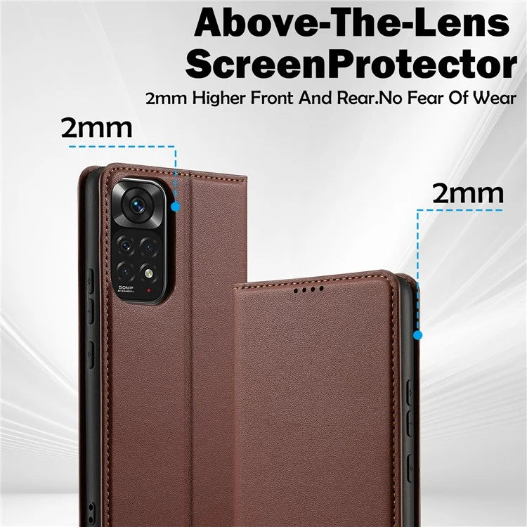 LC.IMEEKE L1 Series for Xiaomi Redmi Note 12 Pro 4G / 11 Pro 5G (Qualcomm) / 11 Pro 4G (Mediatek) Case PU Leather Wallet Stand Phone Cover