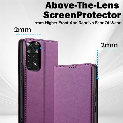 LC.IMEEKE L1 Series for Xiaomi Redmi Note 12 Pro 4G / 11 Pro 5G (Qualcomm) / 11 Pro 4G (Mediatek) Case PU Leather Wallet Stand Phone Cover