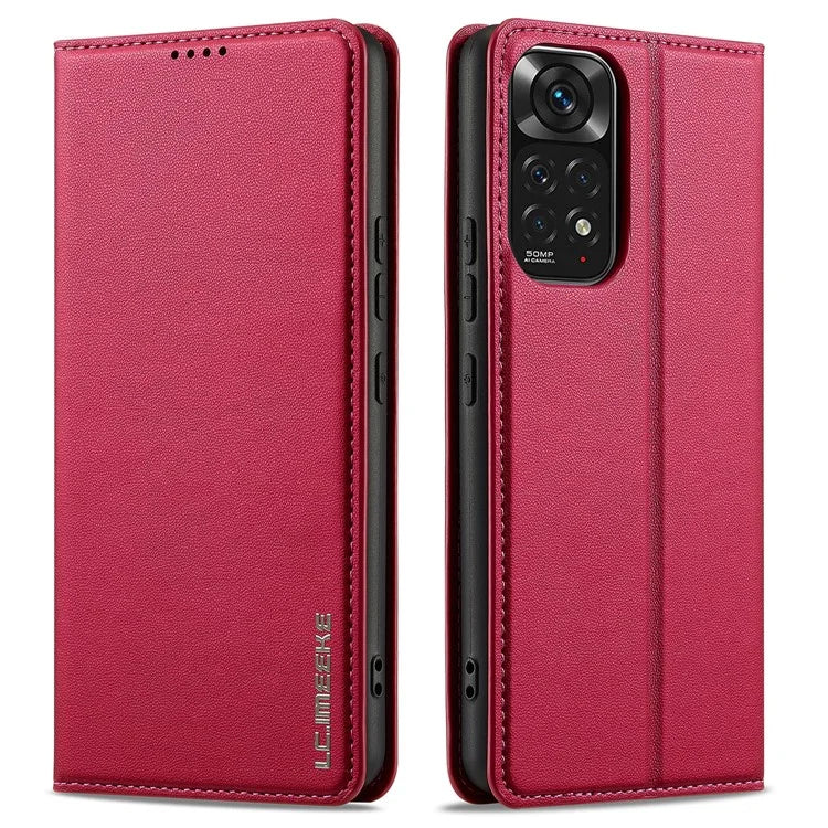 LC.IMEEKE L1 Series for Xiaomi Redmi Note 12 Pro 4G / 11 Pro 5G (Qualcomm) / 11 Pro 4G (Mediatek) Case PU Leather Wallet Stand Phone Cover
