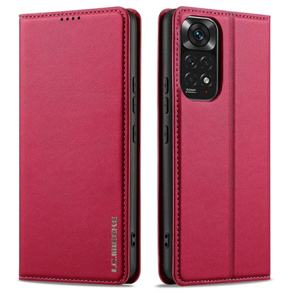 LC.IMEEKE L1 Series for Xiaomi Redmi Note 12 Pro 4G / 11 Pro 5G (Qualcomm) / 11 Pro 4G (Mediatek) Case PU Leather Wallet Stand Phone Cover