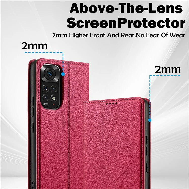 LC.IMEEKE L1 Series for Xiaomi Redmi Note 12 Pro 4G / 11 Pro 5G (Qualcomm) / 11 Pro 4G (Mediatek) Case PU Leather Wallet Stand Phone Cover
